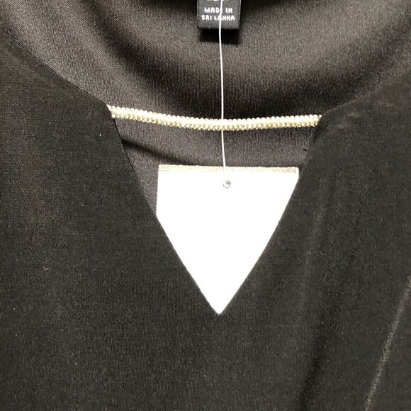 CONNECTED APPAREL WOMEN'S DRESS BLACK PLUS SIZE 22W CAP SLEEVEJERSEY SHEATH - Picture 7 of 9